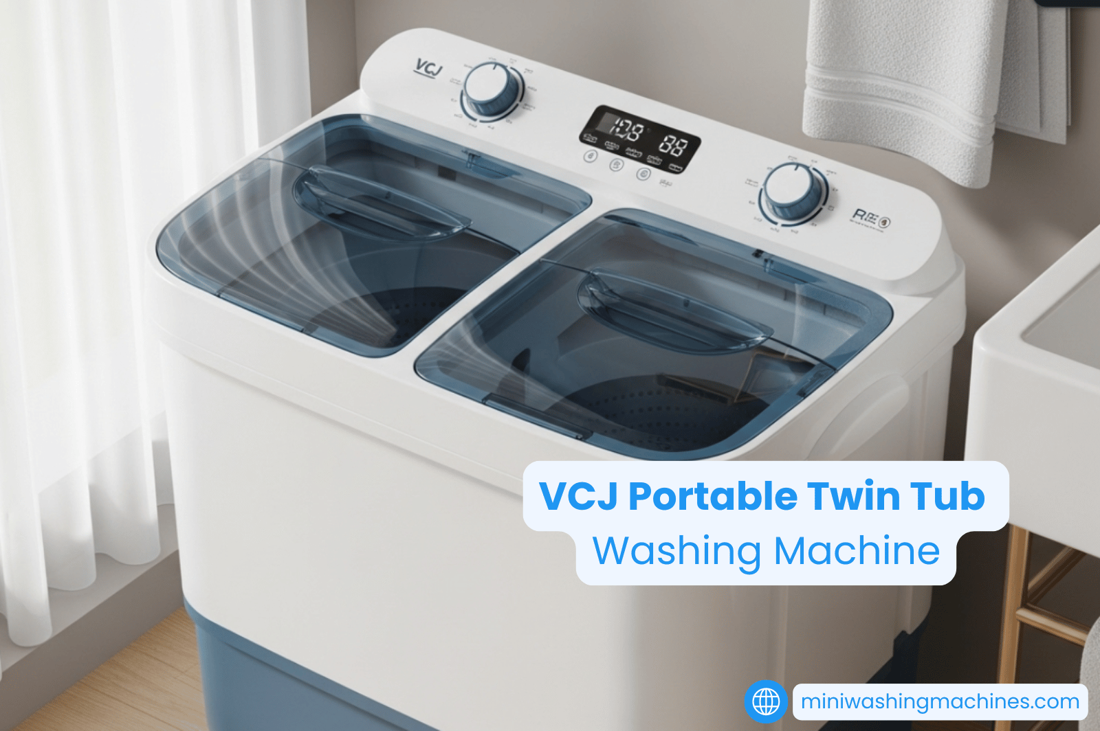 VCJ Portable Twin Tub Washing Machine